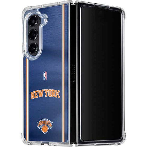 NBA New York Knicks Jersey Galaxy Z Fold5 5G Clear Case